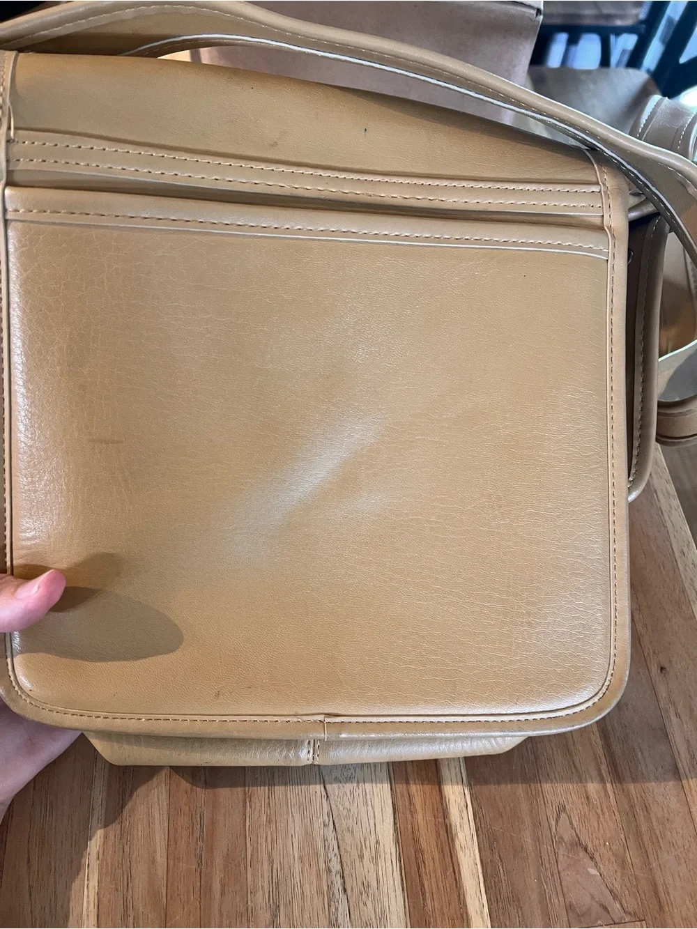 Vintage Coach Tan Leather Crossbody Bag